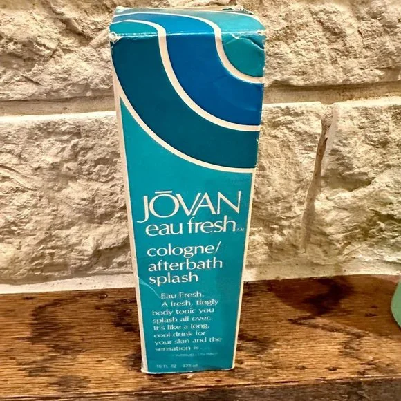 RARE DISCONTINUED Jovan VintageEau Fresh After bath Splash 16 oz Blue Bottle